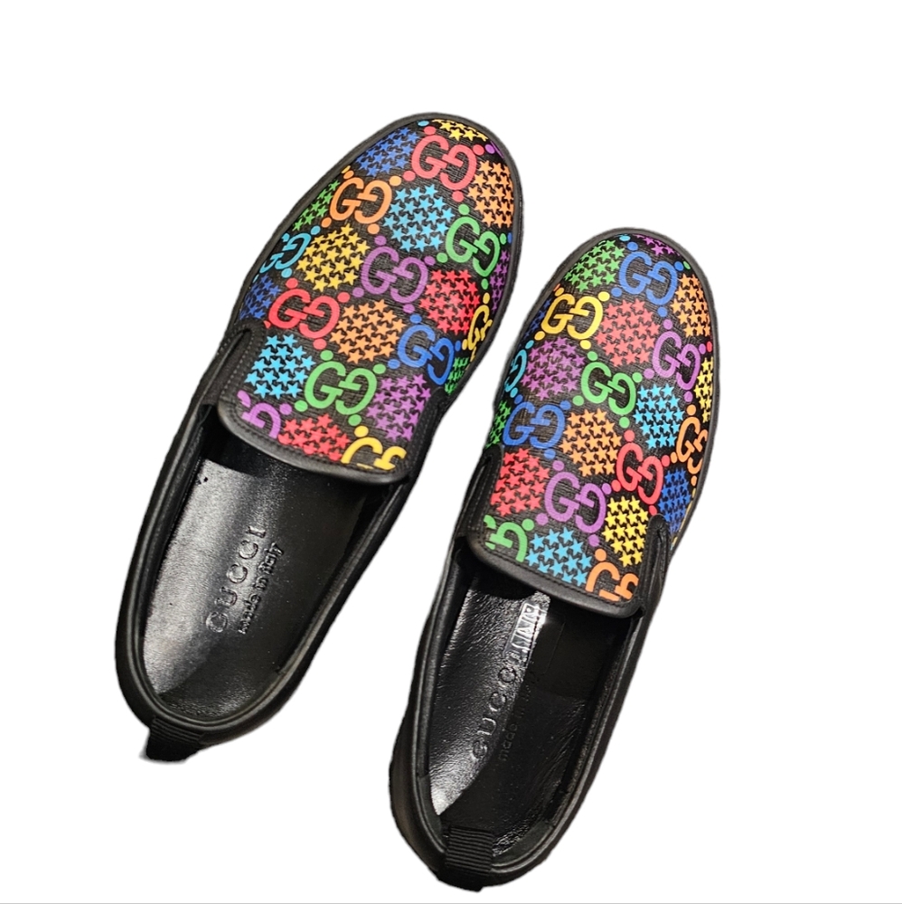 Gucci psychedelic slip on sneakers